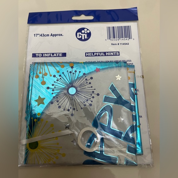 CTI Balloon “Happy Birthday” Foil Balloon 17”- 43cm Durafloat NIP - Picture 2 of 2